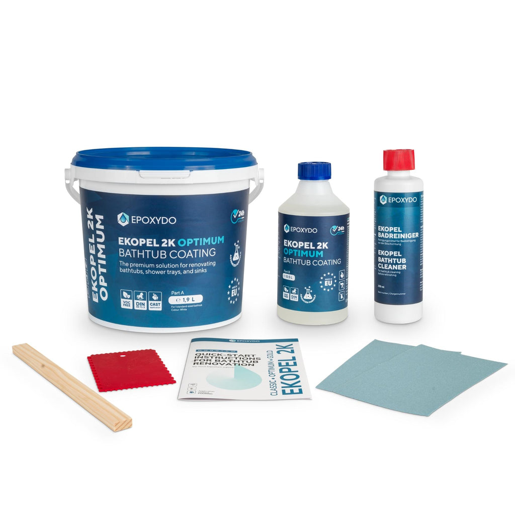 EKOPEL 2K-OPTIMUM Vernis pour baignoire. Kit complet. Temps de durcissement : 24H.