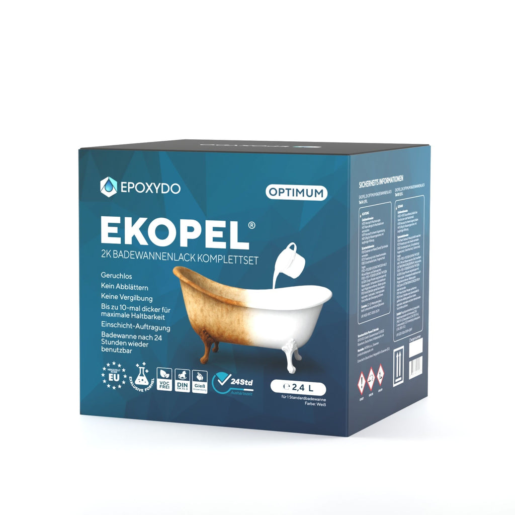 EKOPEL 2K-OPTIMUM Vernis pour baignoire. Kit complet. Temps de durcissement : 24H.