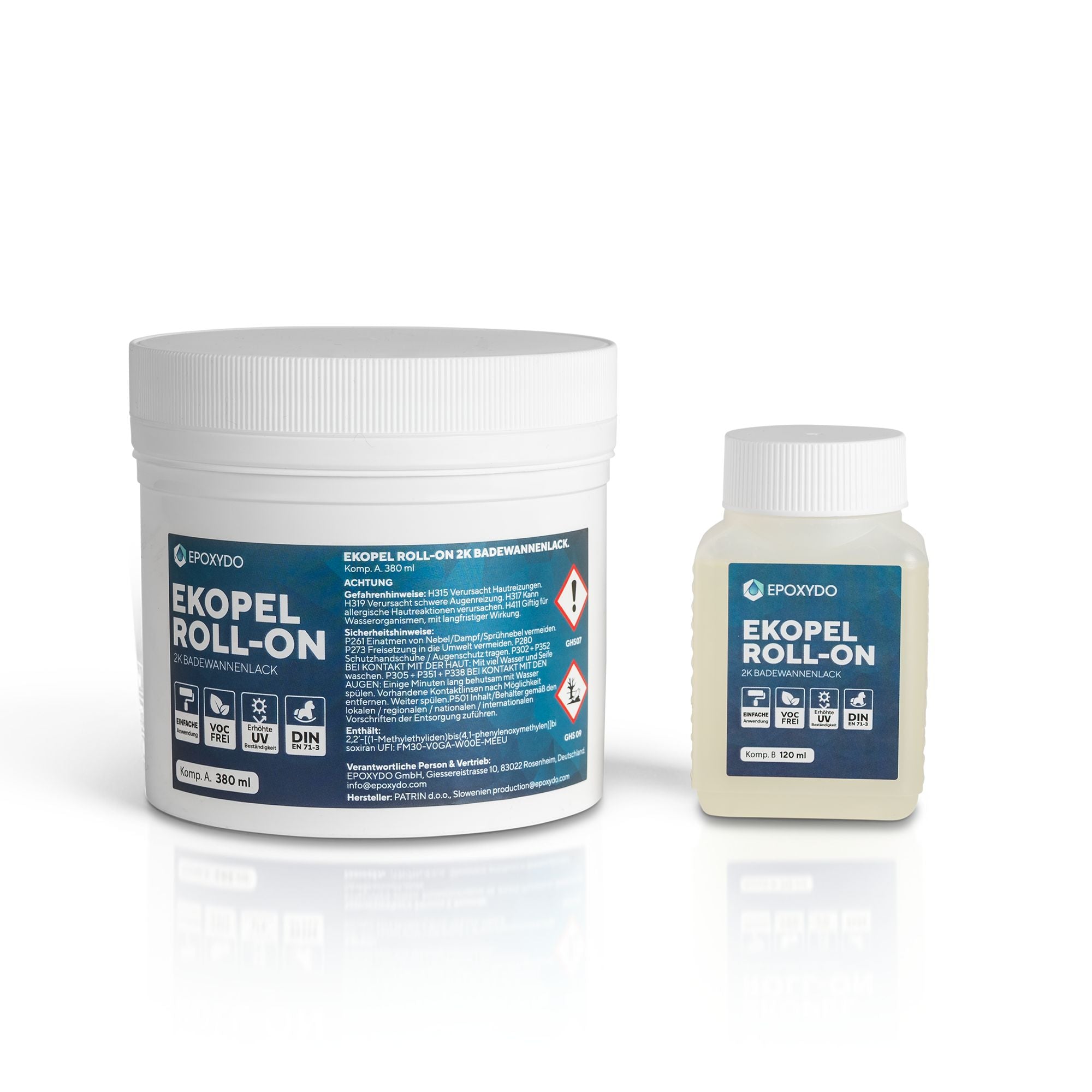 ekopel 2k ekopel roll on badewanne neu beschichten beschichtung neu auftragen neu gestalten streichen weiß wanne fliesen badewannenlack set von frei epoxydo
