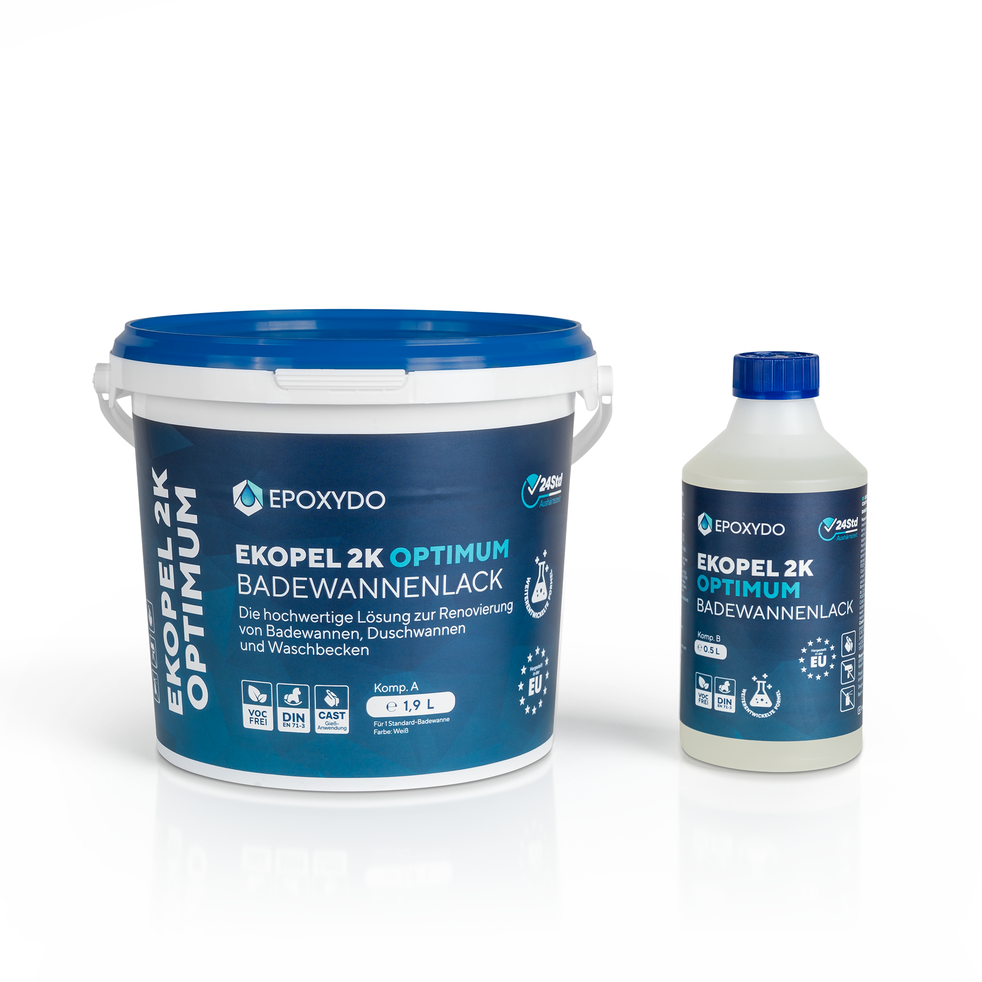 EKOPEL 2K-OPTIMUM Vernis pour baignoire. Kit complet. Temps de durcissement : 24H.